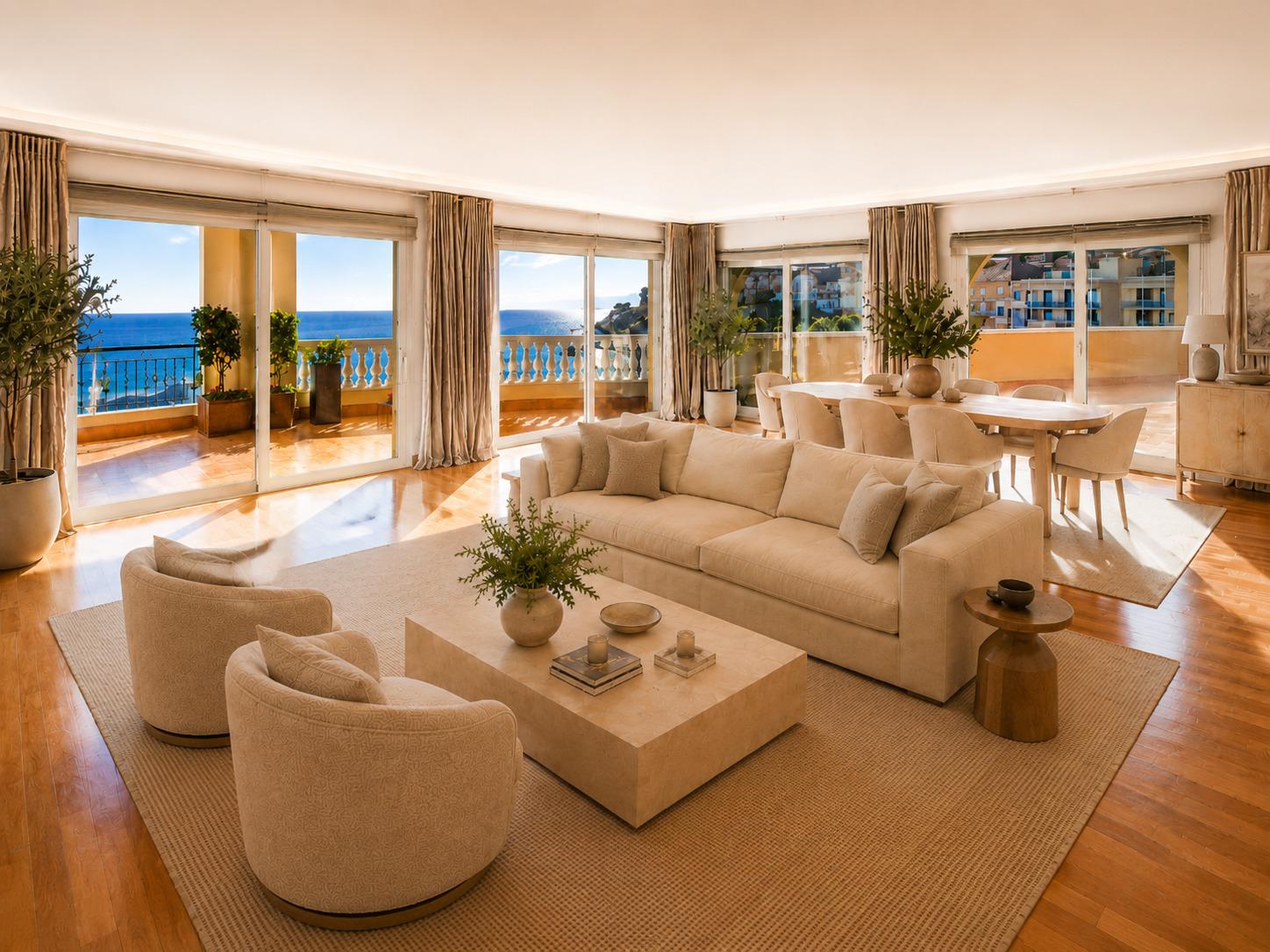 Fontvieille: Appartement d’exception avec terrasse et piscine privative face à la mer