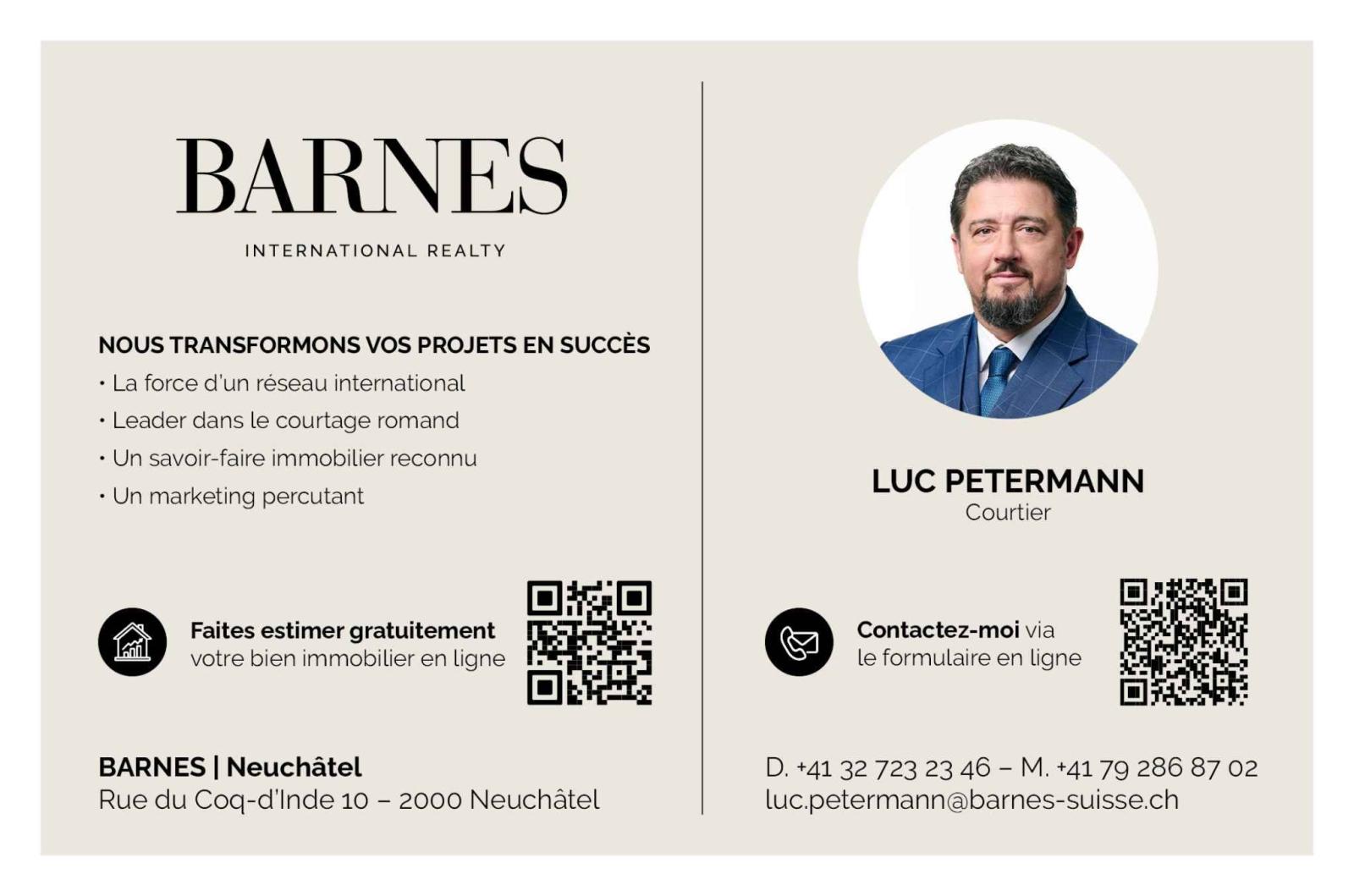 Élégant 3.5 pièces neuf avec deux espaces extérieurs