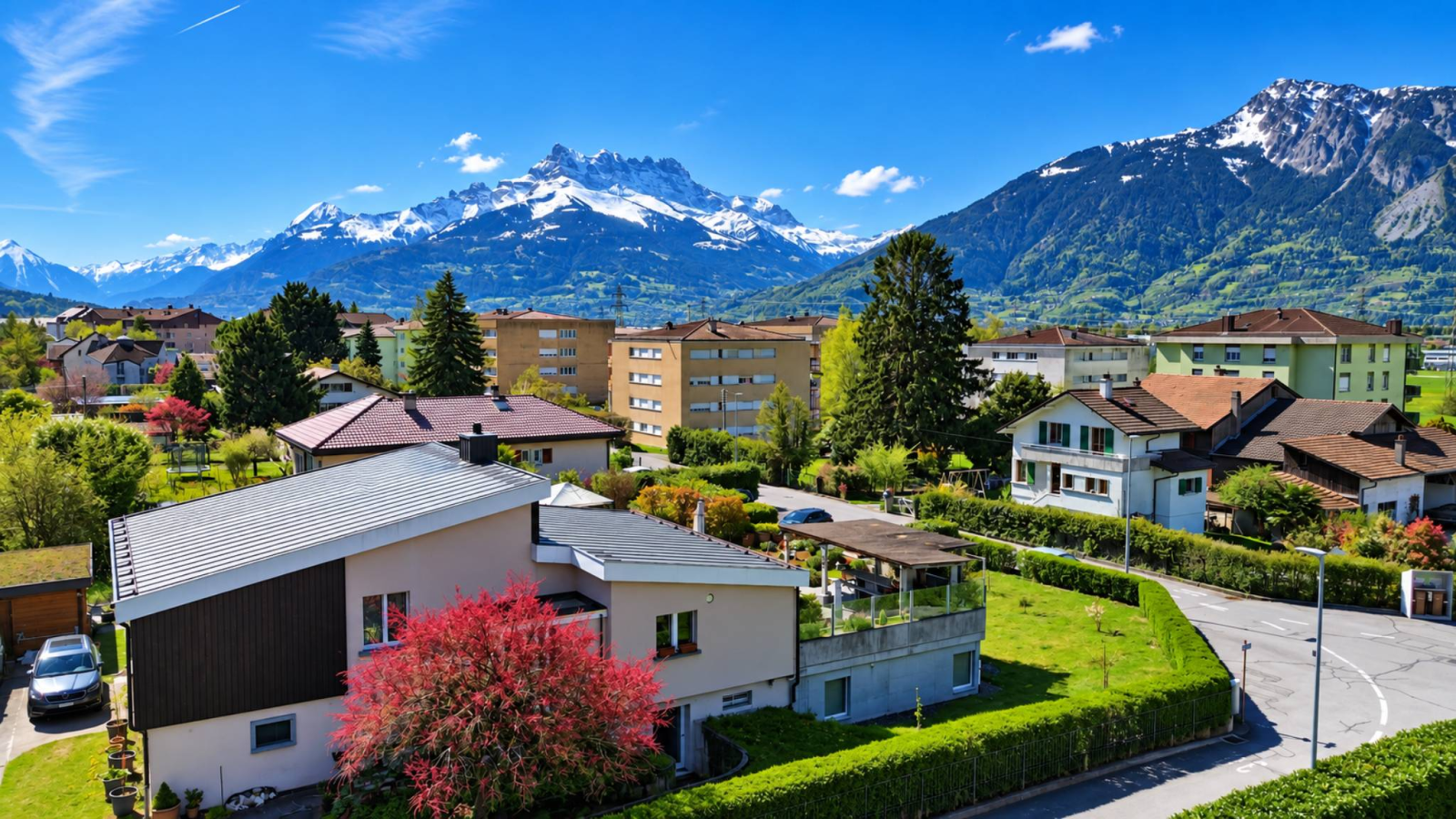 Belle et grande villa avec vue imprenable sur les Dents du Midi