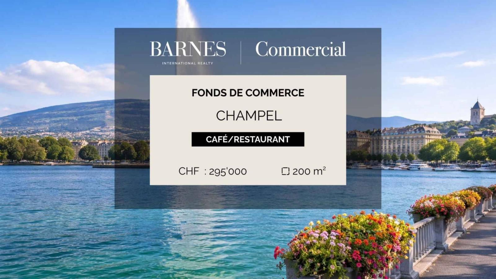 Fonds de commerce - Restaurant/Café - Champel