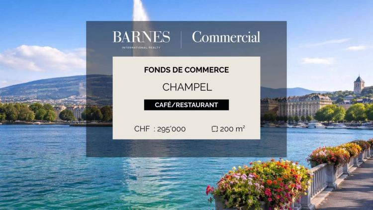 Fonds de commerce - Restaurant/Café - Champel