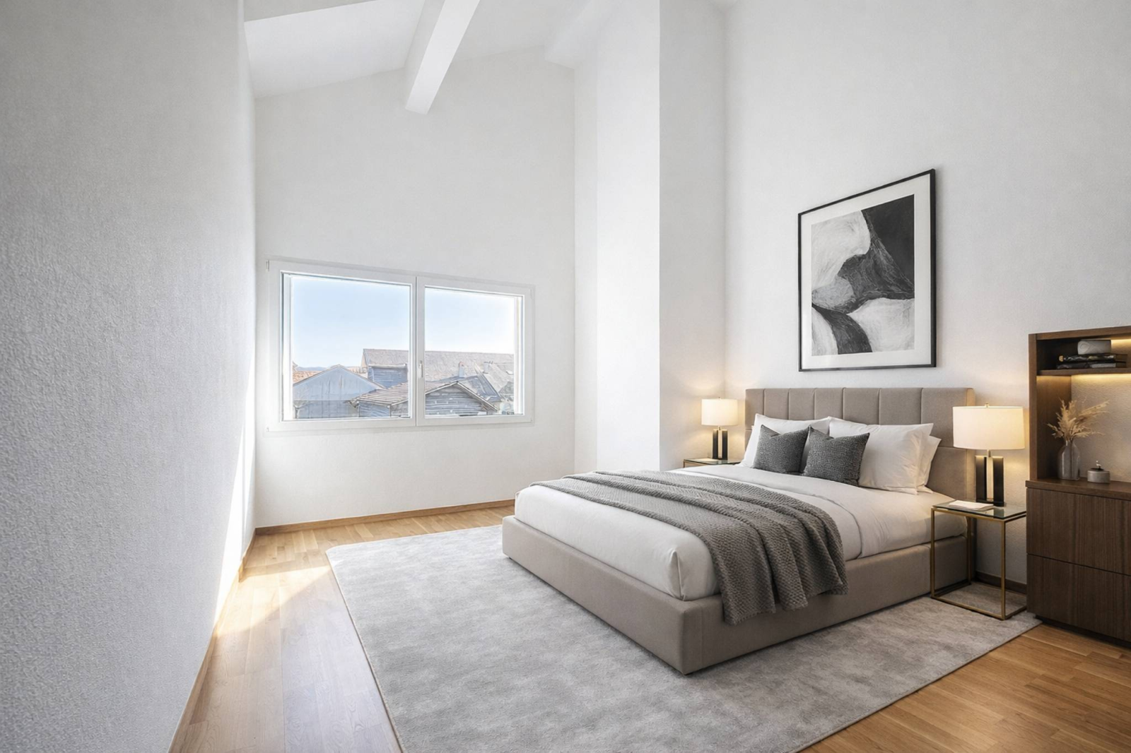 Lumineux attique de 3.5 pièces contemporain