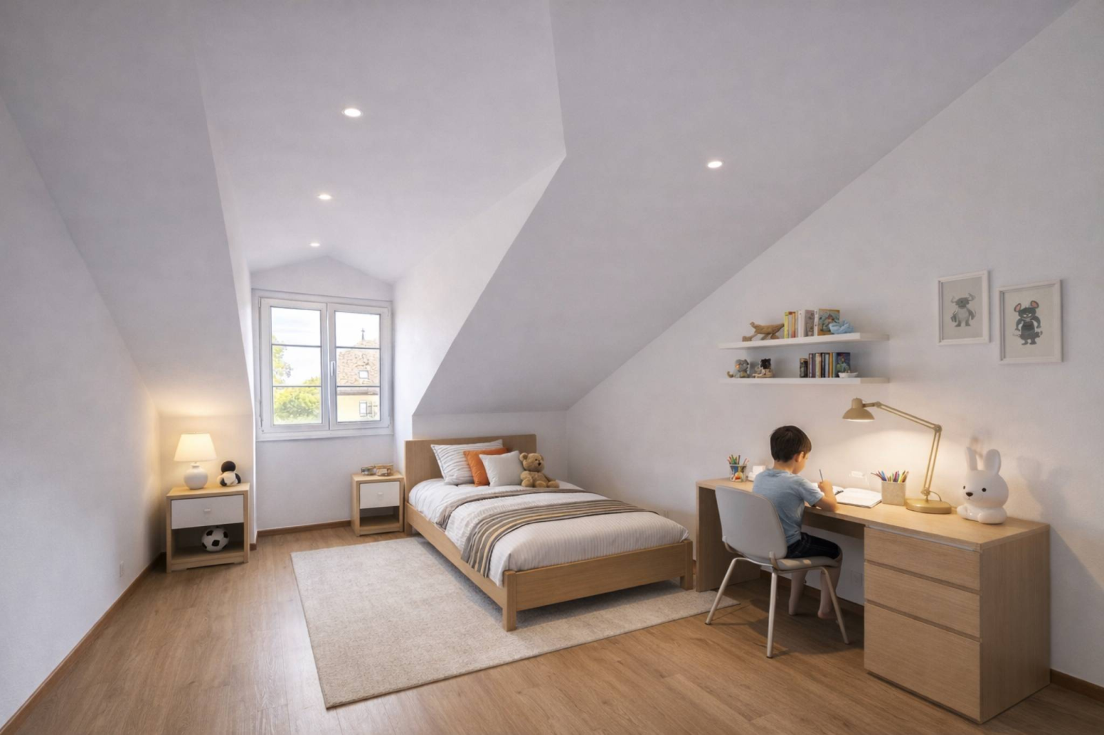 Un attique exclusif aux volumes généreux, avec jardin privatif