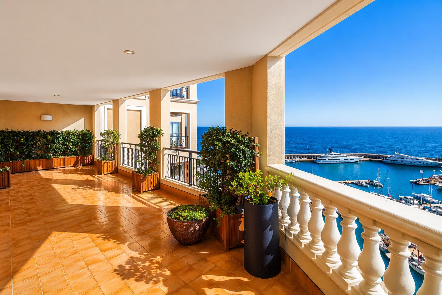 Fontvieille: Appartement d’exception avec terrasse et piscine privative face à la mer