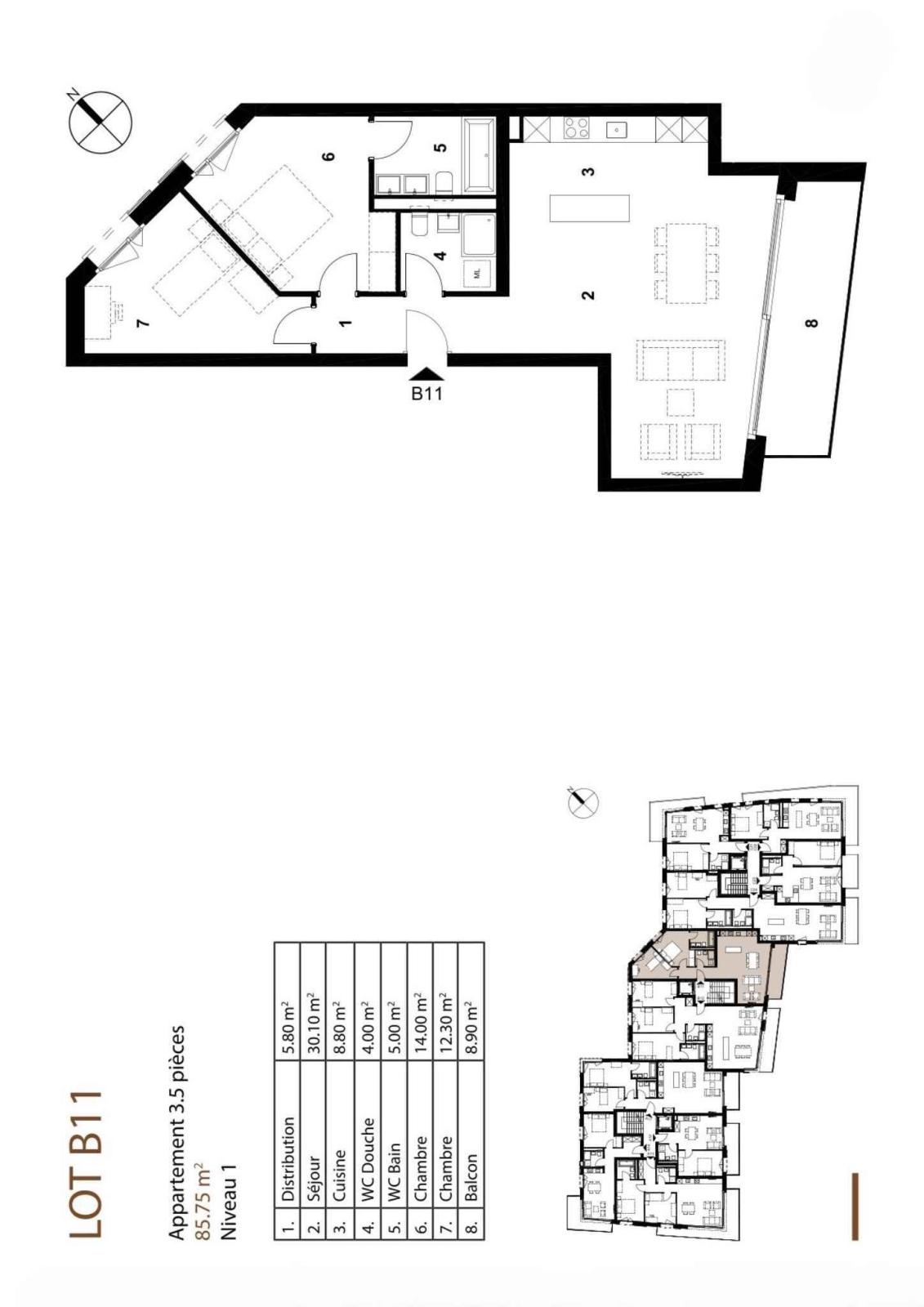 Appartement de 3.5 pièces 