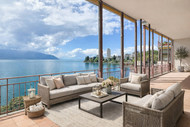 Magnifique appartement de 5.5 pièces, pieds dans l'eau ! Résidence prestigieuse !