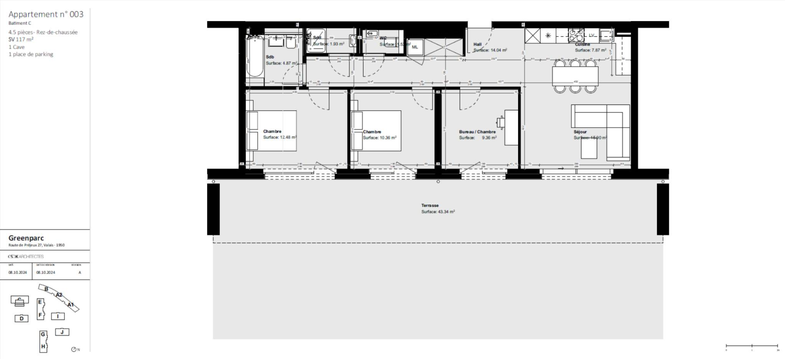 Lot C-003 - Appartement de 4.5 pces au rez-de-chaussée