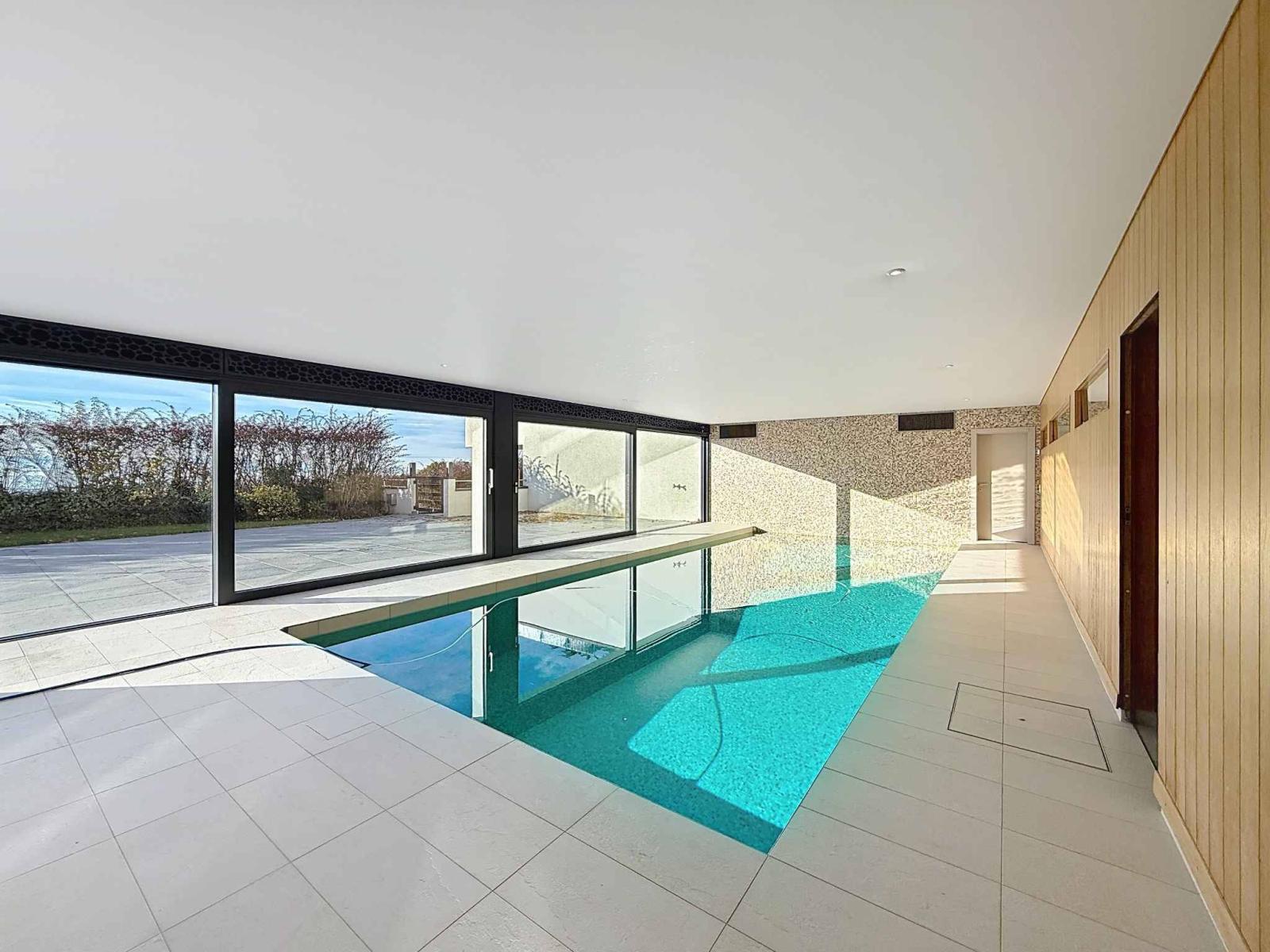 Somptueuse vue imprenable sur les Alpes et le jet d'eau de Genève