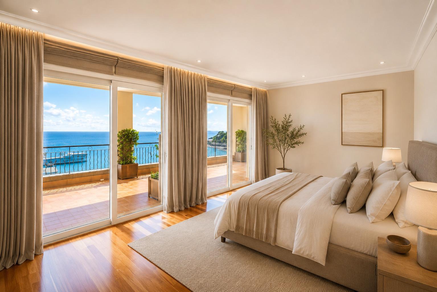 Fontvieille: Appartement d’exception avec terrasse et piscine privative face à la mer